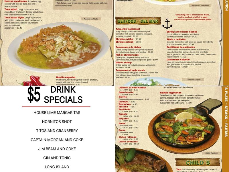 Jose's Mexican Restaurant (Springfield) Menu
