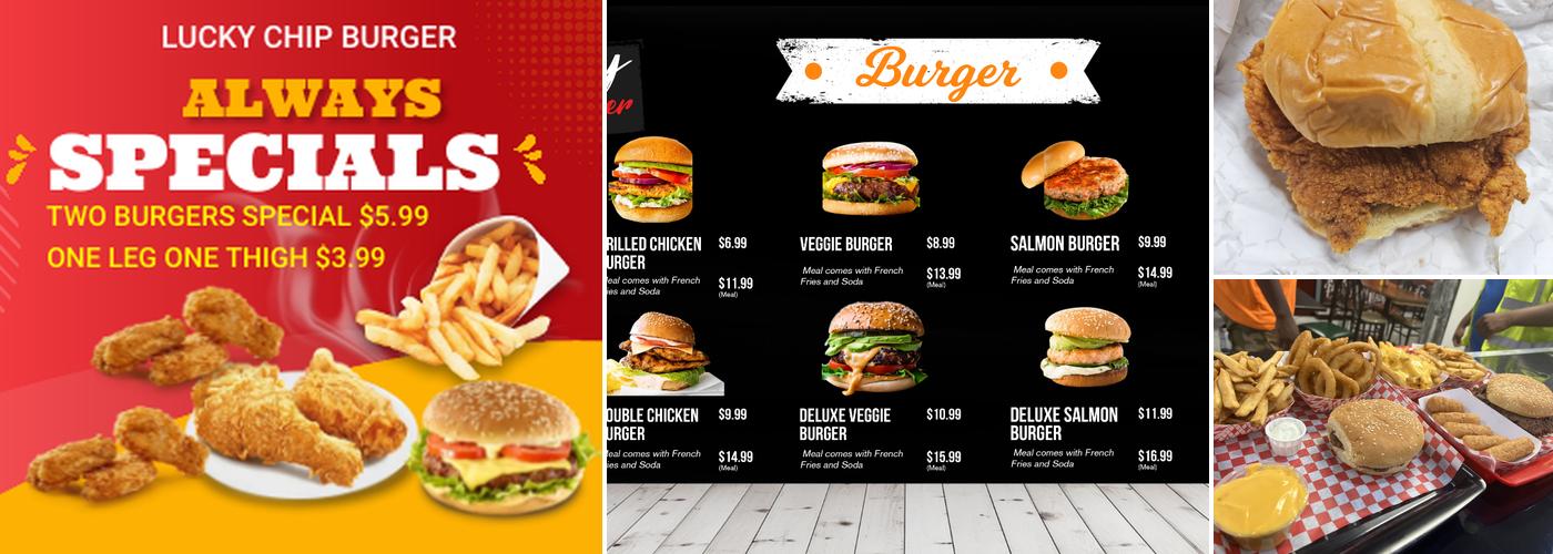 lucky chip burger Menu