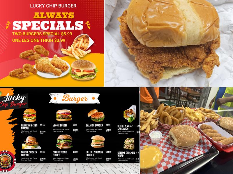 lucky chip burger Menu
