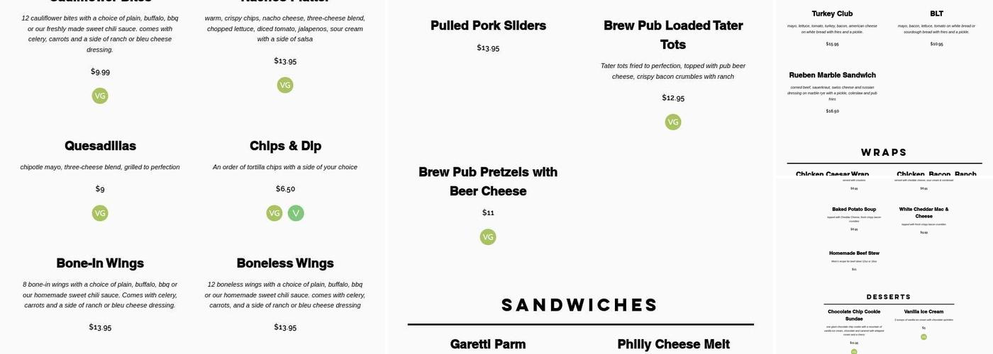 The Nook Menu