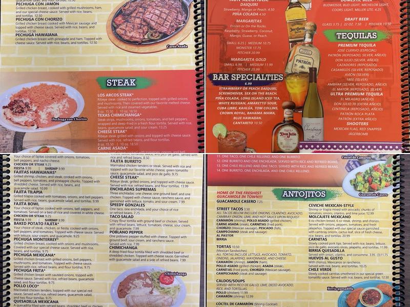 Los Arcos Menu