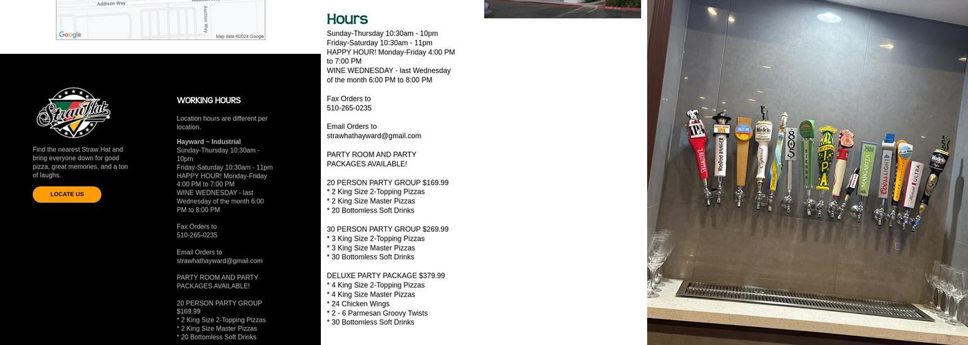 Straw Hat Pizza Menu