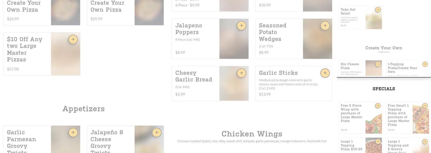 Straw Hat Pizza Menu