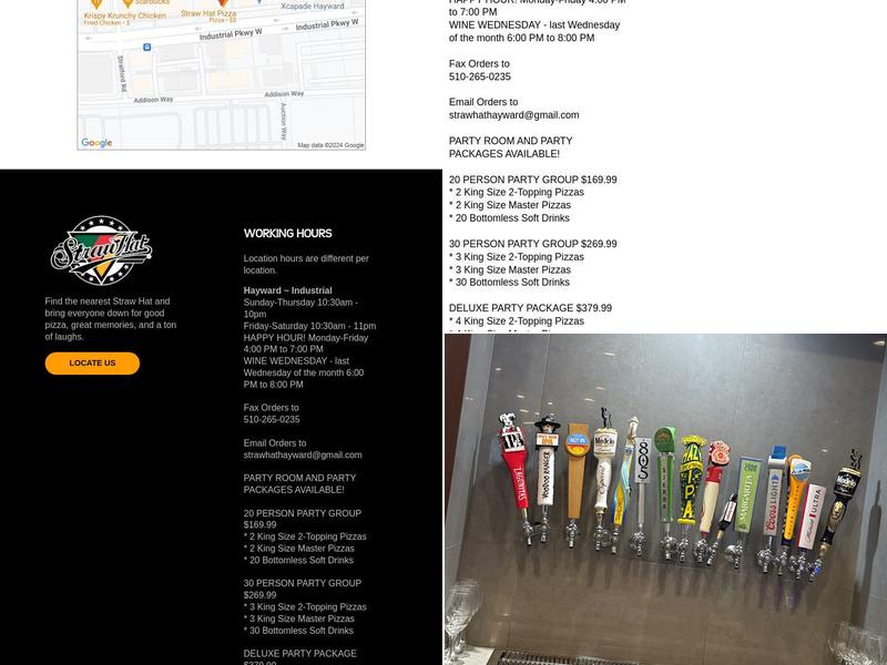 Straw Hat Pizza Menu