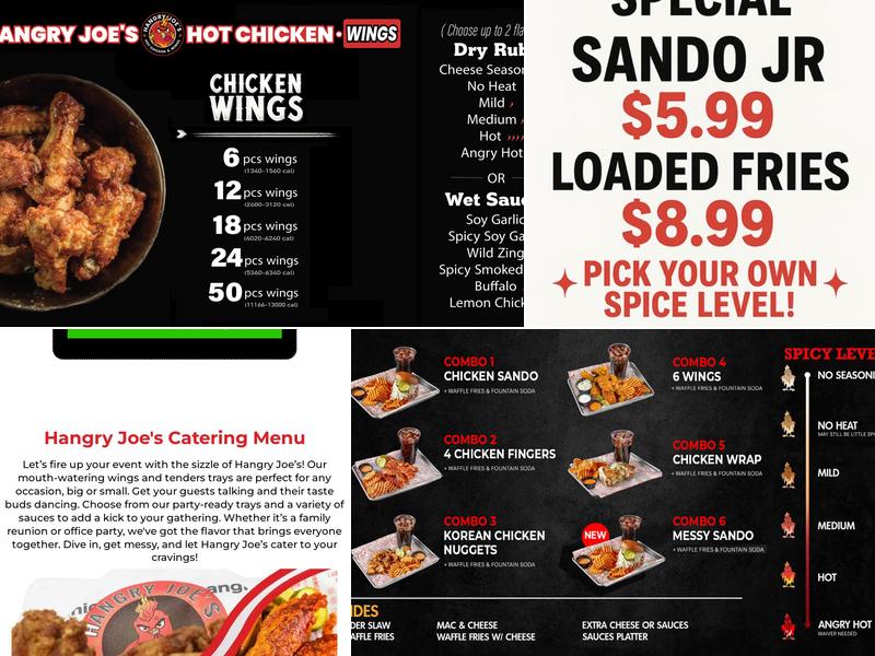 Hangry Joe's Lebanon Hot Chicken & Wings Menu