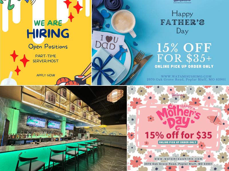 Watami Sushi & Hibachi Steakhouse (Poplar Bluff) 2970 Oak Grove Rd, Poplar Bluff