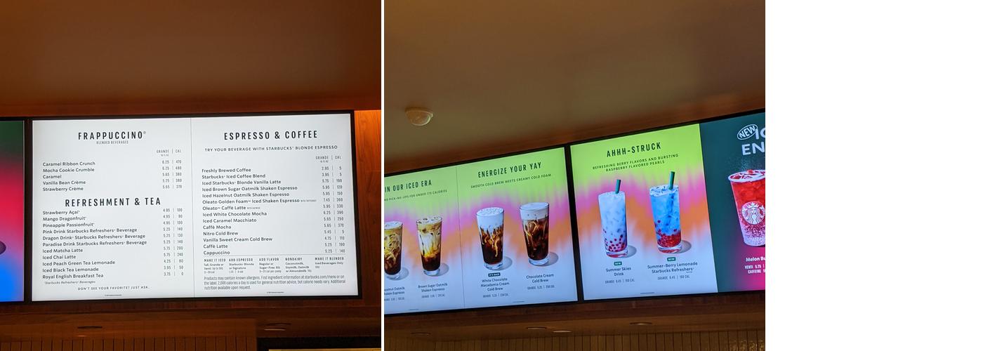 Starbucks Menu