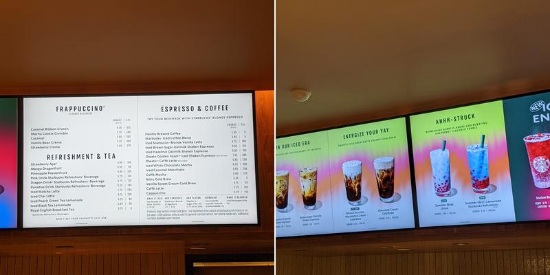 Starbucks Menu