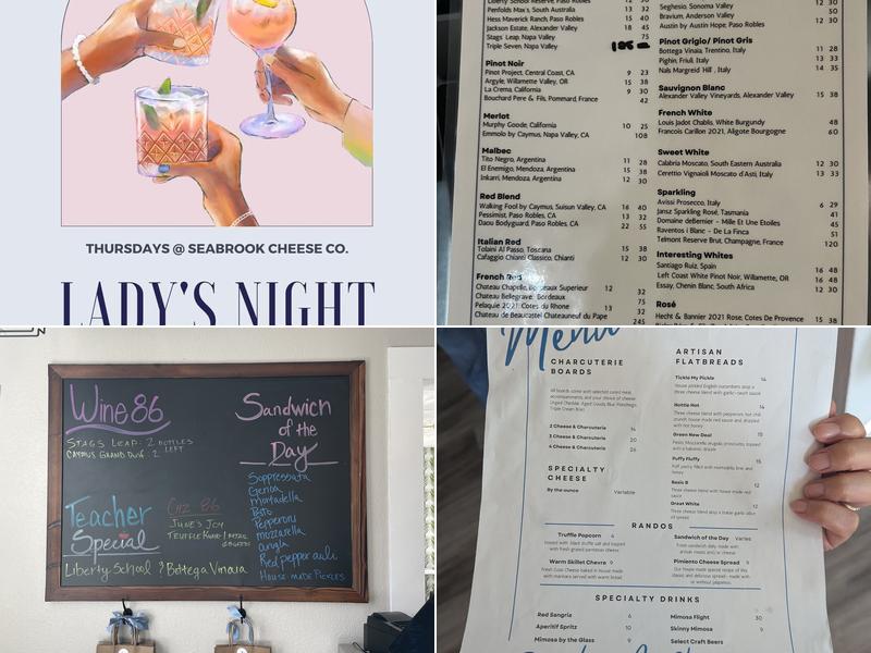 Seabrook Cheese Co. Menu