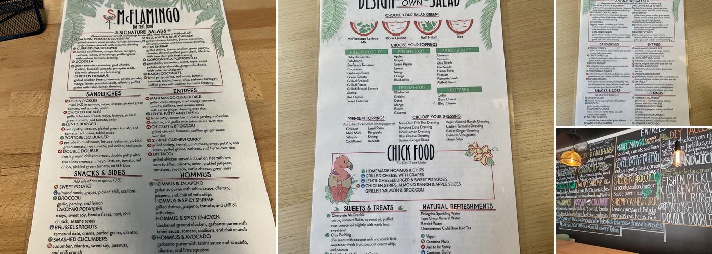 Mcflamingo Menu