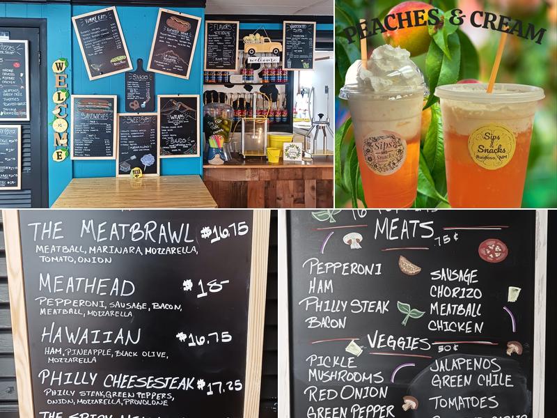 Sips and Snacks Menu