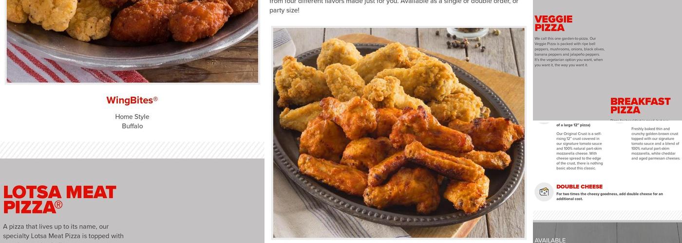 Hunt Brothers Pizza Menu