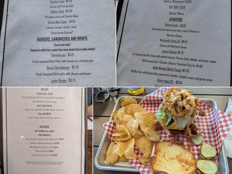 Junior's Kitchen Menu