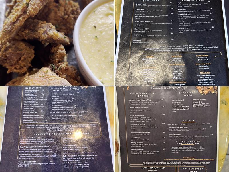 Toast'D Up Breakfast, Brunch and Events Menu