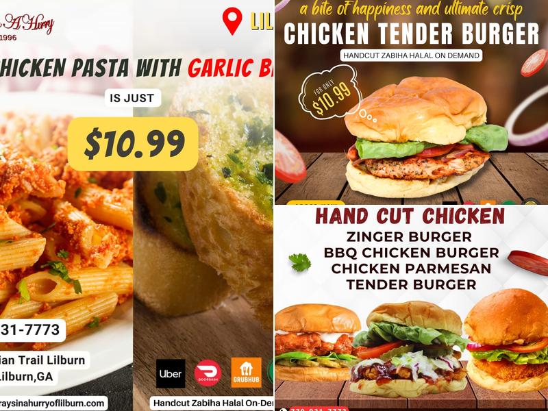 Murray's In A Hurry Menu