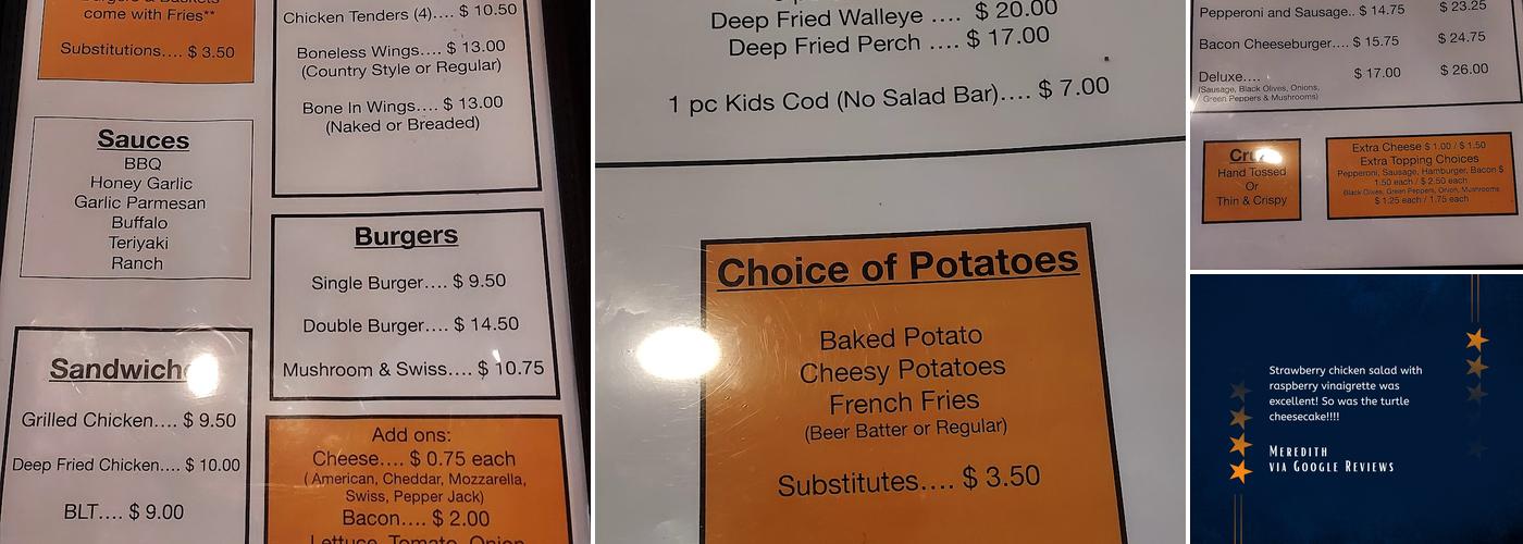 Riverside Bar & Grill Menu