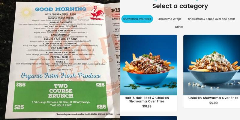 Iv kitchens Menu