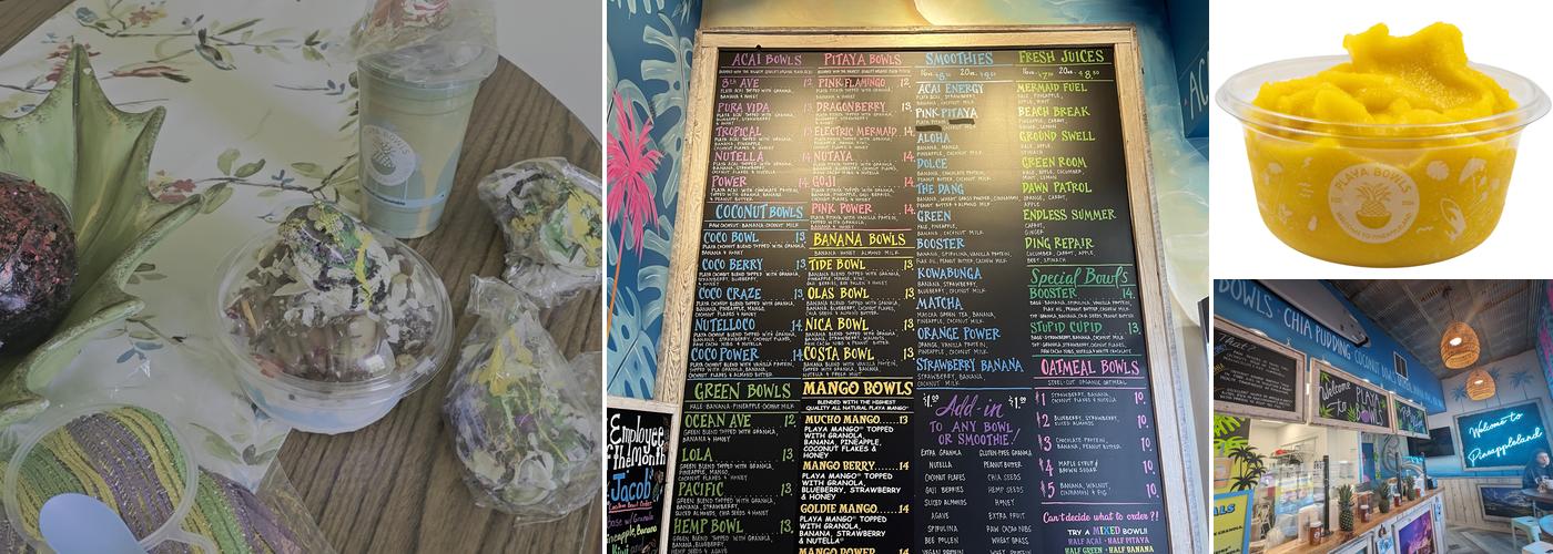 Playa Bowls Menu