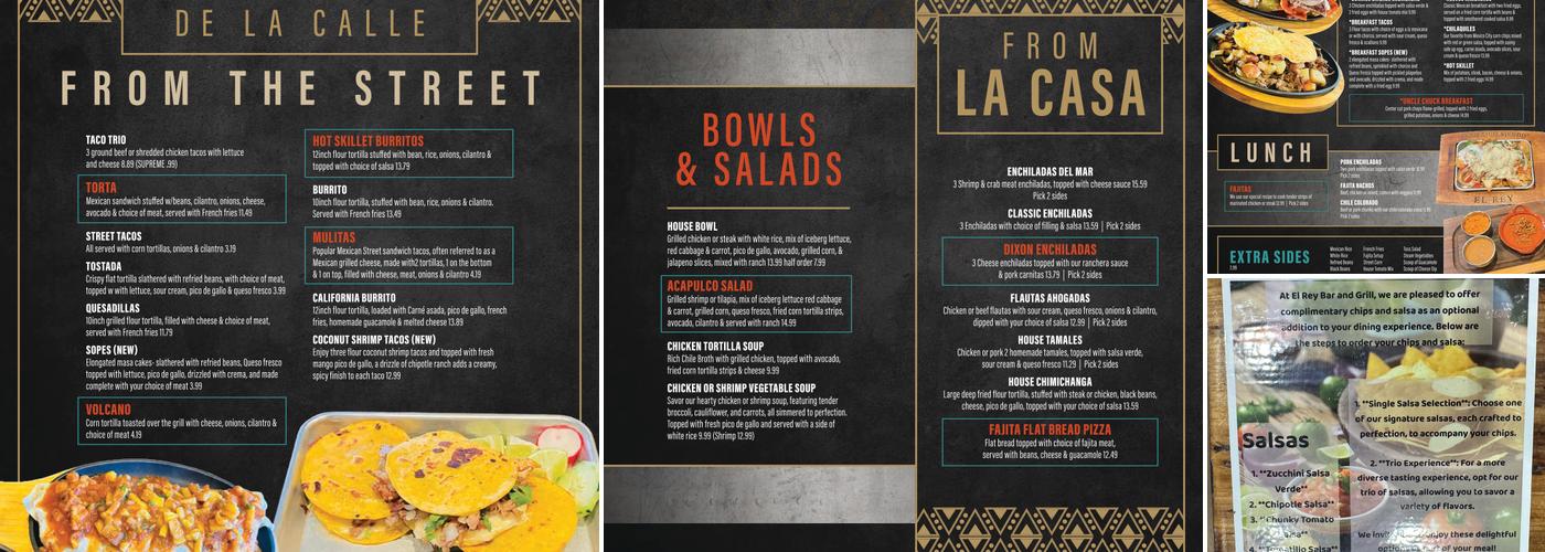 El Rey Bar And Grill Menu