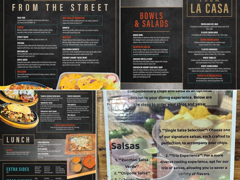 El Rey Bar And Grill Menu