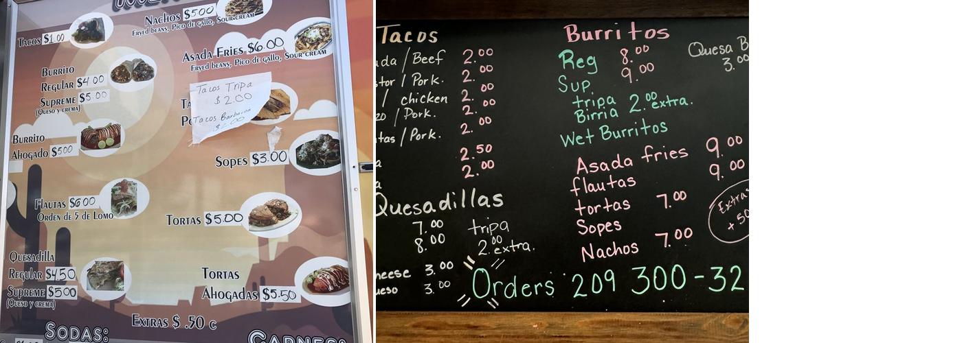 Tacos El Paisa #1 Menu