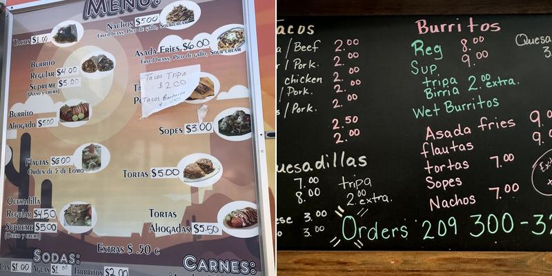 Tacos El Paisa #1 Menu