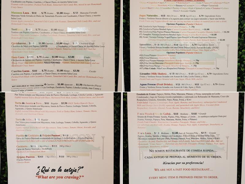 La Botaneria Fruits & Juices Whittier Menu