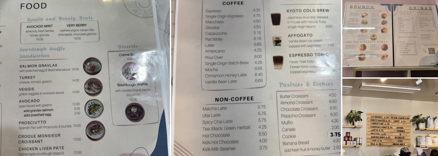 1 Oz Coffee & Food Menu