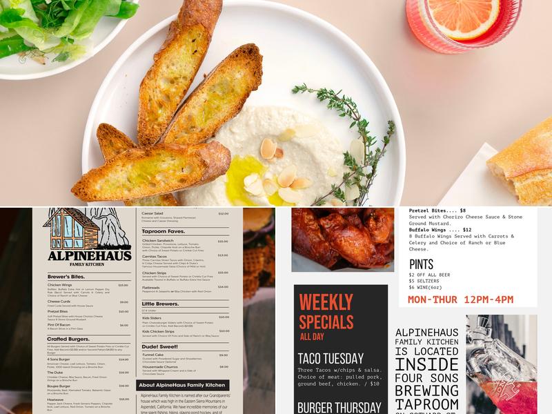 AlpineHaus Menu