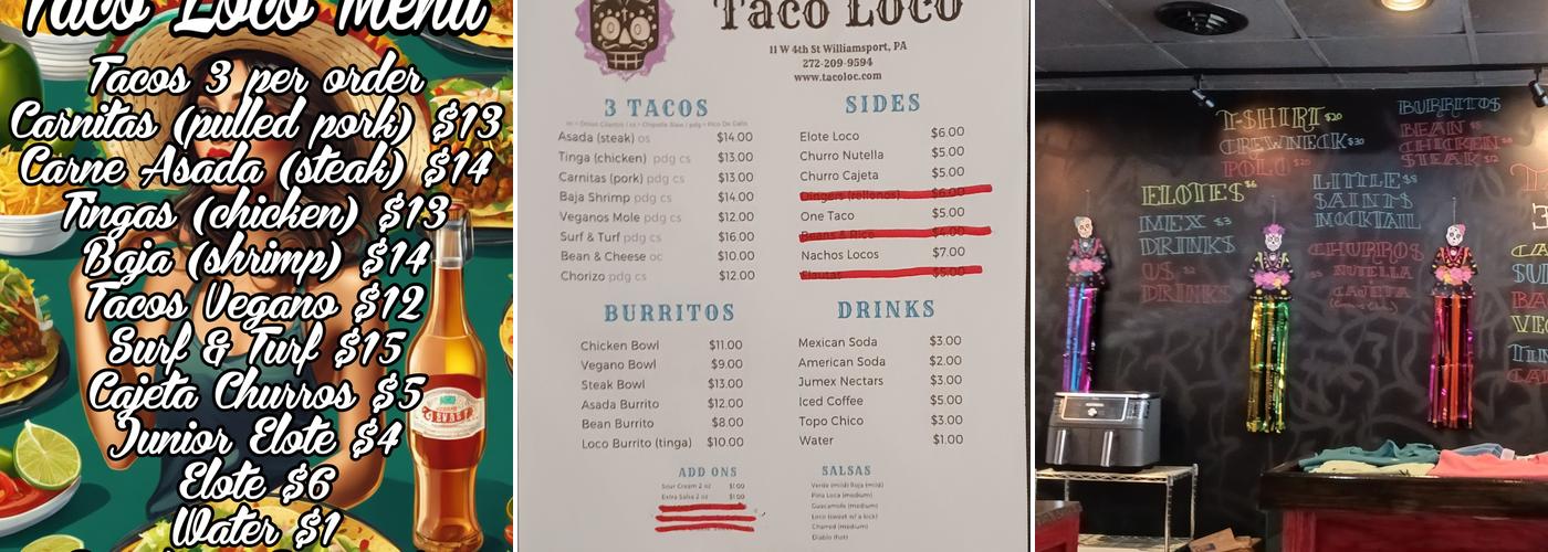 Taco Loco Menu
