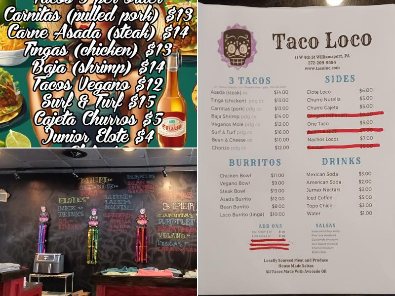 Taco Loco Menu