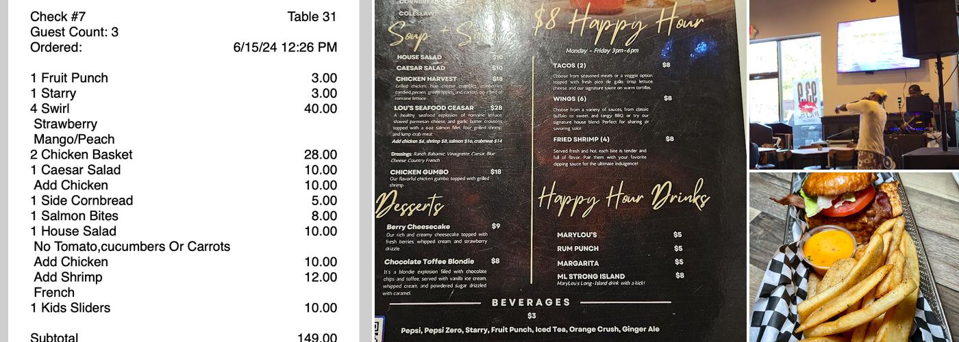 Marylou's Menu
