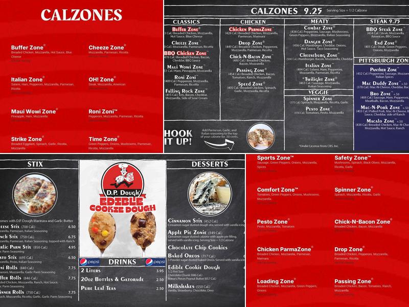 D.P. Dough Menu