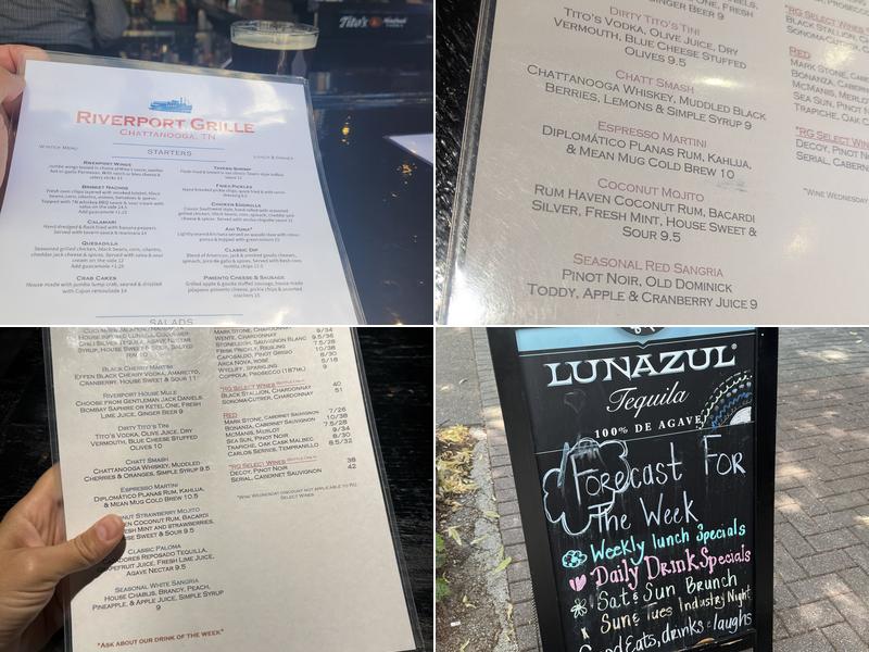 Riverport Grille Menu