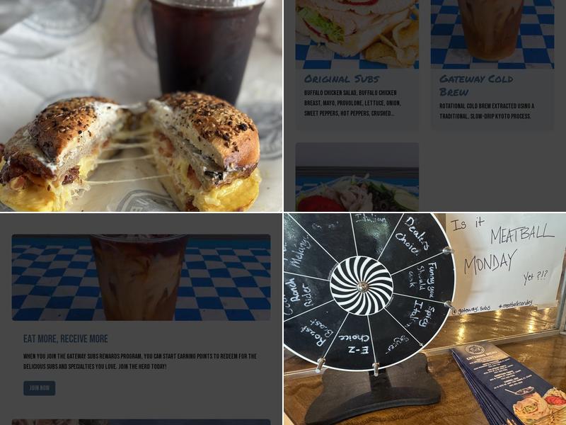Gateway Subs Menu