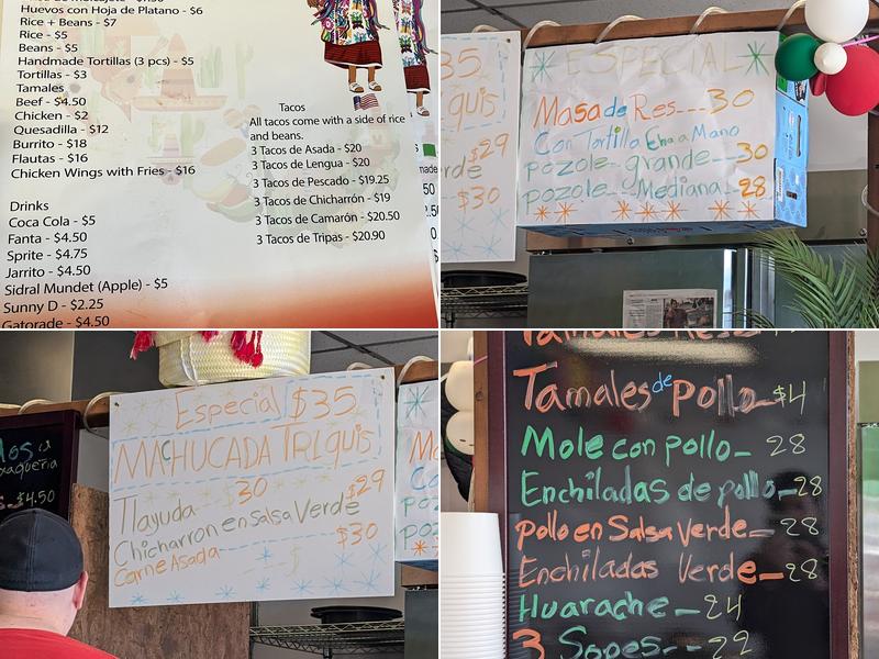Salsa Oaxaqueña Menu
