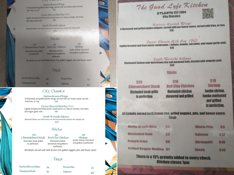Good Lyfe Kitchens Menu