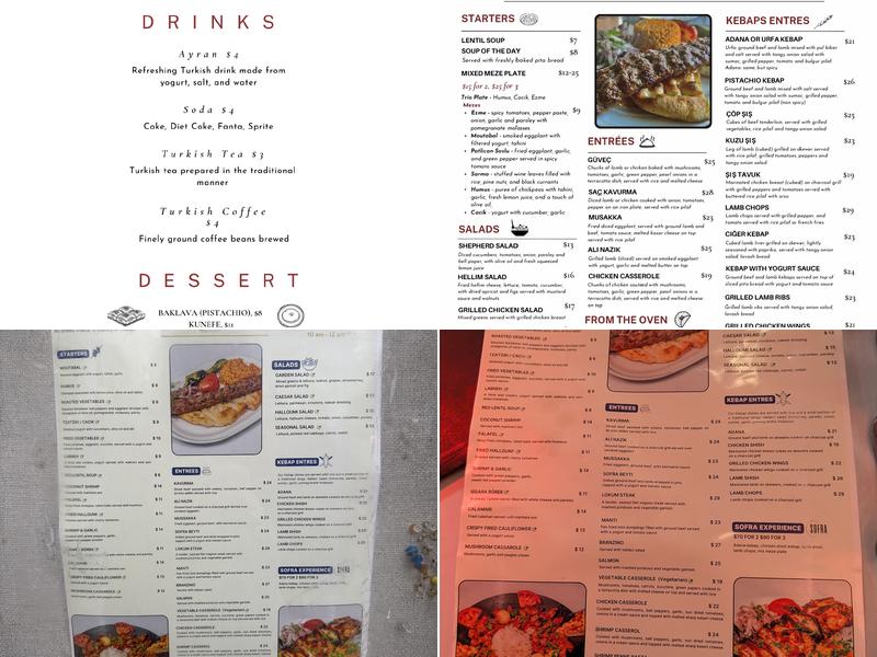 Pera Kebap D.C. Menu