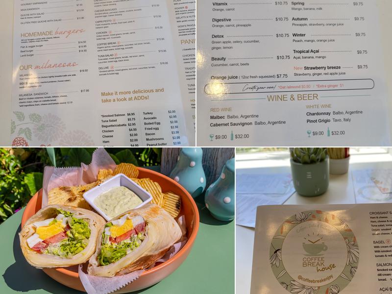 Coffee Break House Menu
