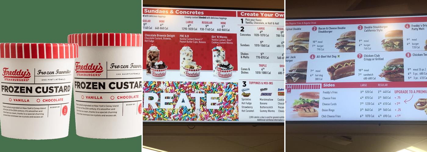 Freddy's Frozen Custard & Steakburgers Menu