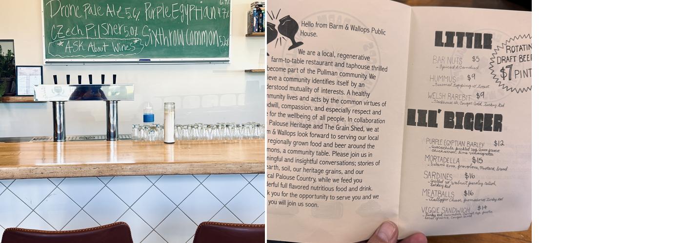 Barm And Wallops Menu