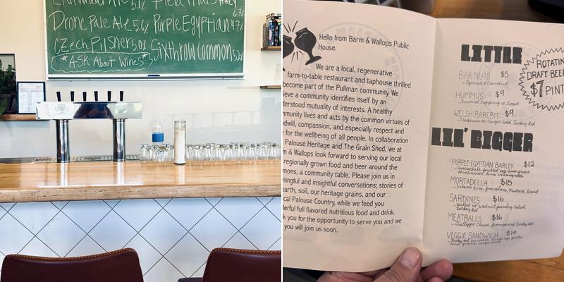 Barm And Wallops Menu