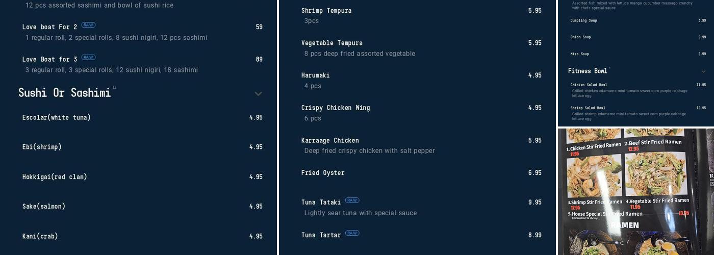 Oishii Sushi & Ramen Menu