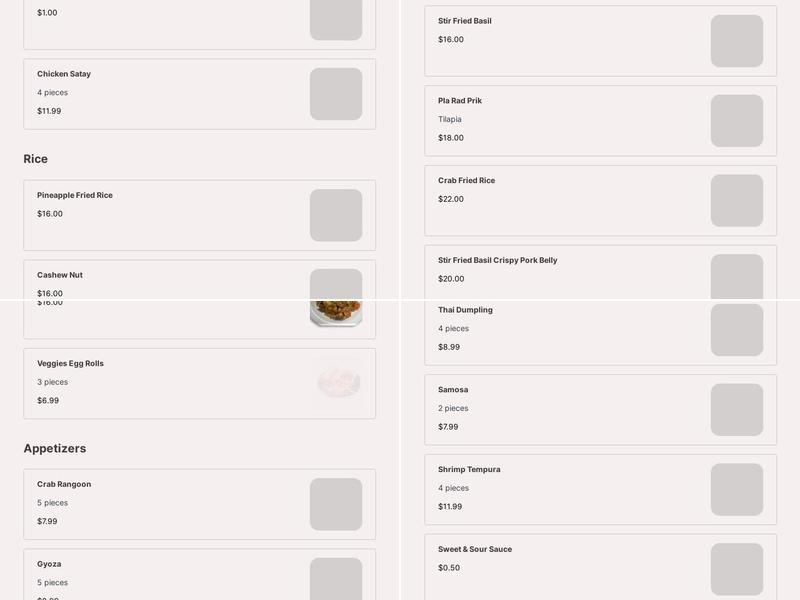 Thai Tasty Williston ND Menu