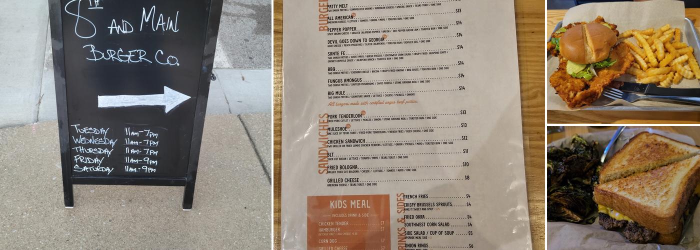 Eighth & Main Burger Co. Menu