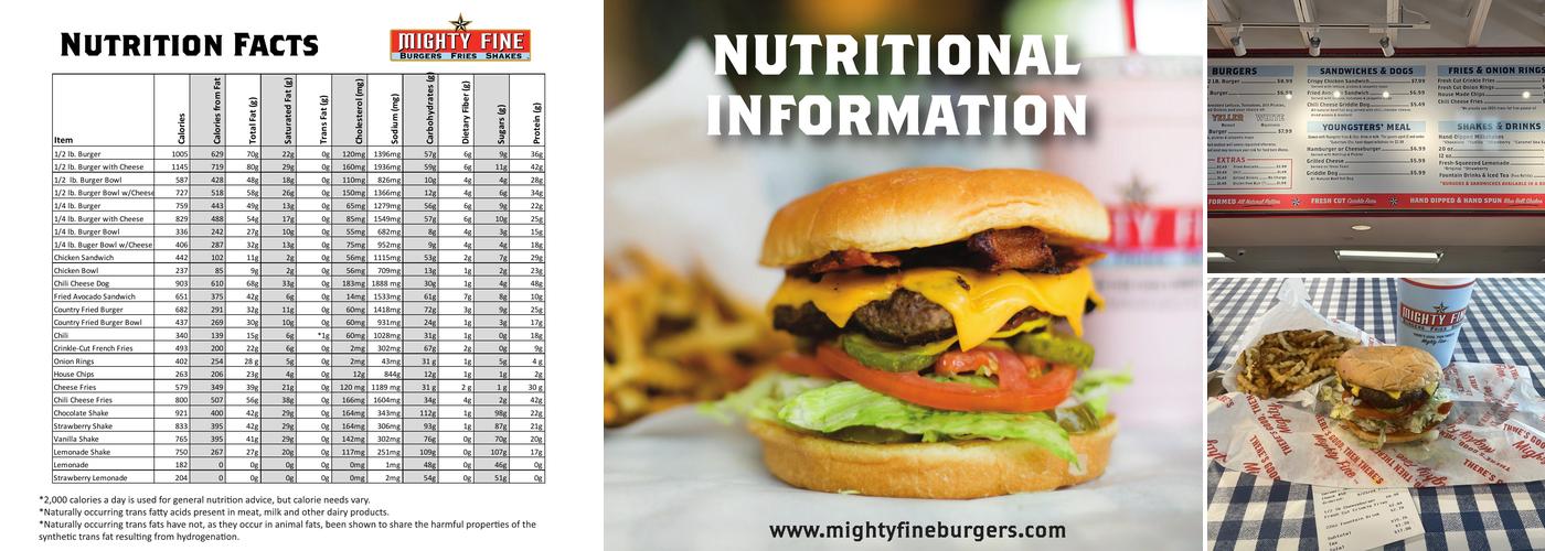 Mighty Fine Burgers Menu