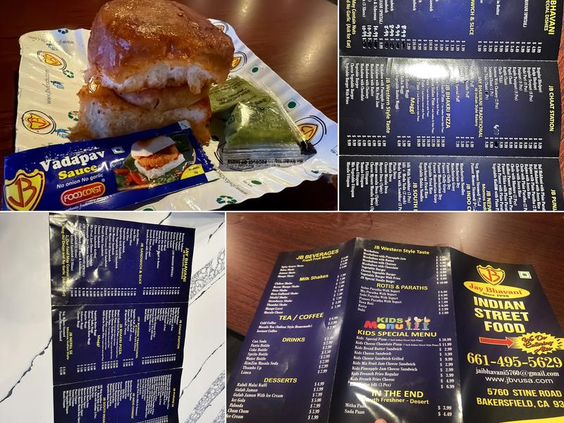 Jay Bhavani Vadapav Menu