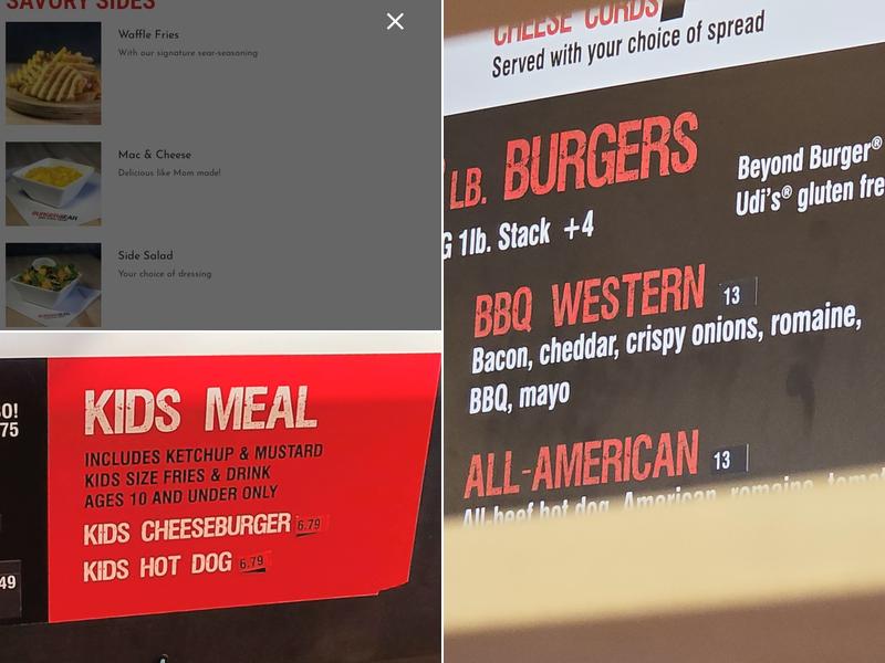 BurgerSear Menu