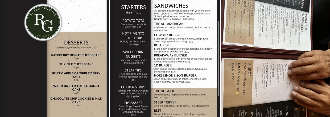 Rodeo grounds Menu