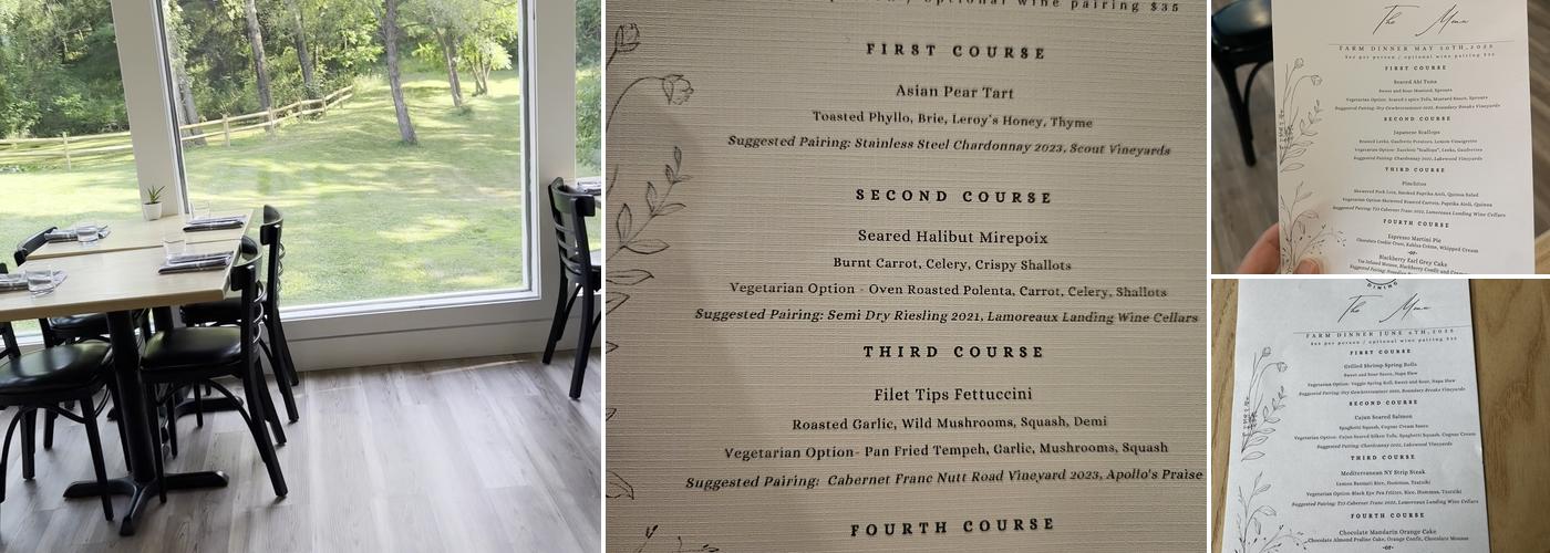 Dean Lane Dining Menu